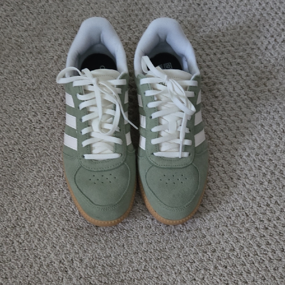 adidas Green and White Athletic Shoes